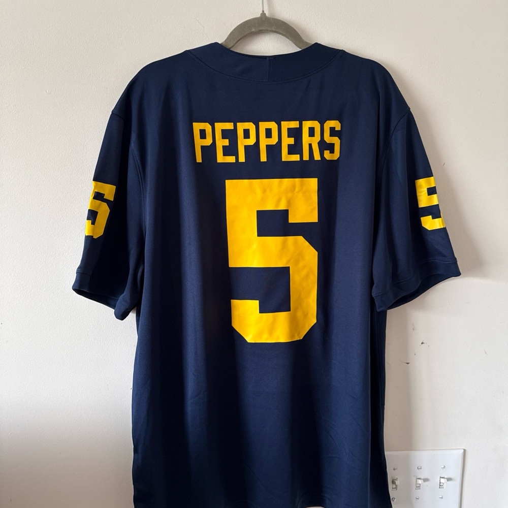 Men's Nike JABRILL PEPPERS #5 MICHIGAN WOLVERINES Jersey Sz XL - Blue RARE - Picture 6 of 6